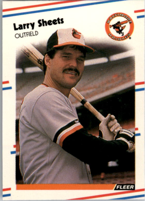 1988 Fleer Mini Baseball Cards 003      Larry Sheets